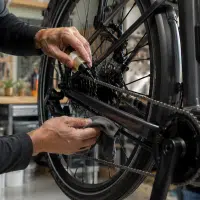 Entretien d'un vélo électrique : lubrification de la chaîne lors d'une révision