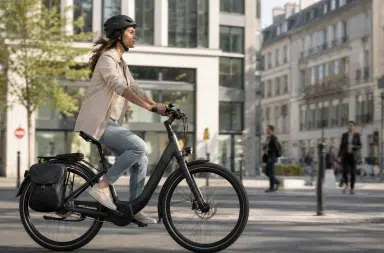 Vélo électrique urbain Moustache Lundi 27 à cadre ouvert